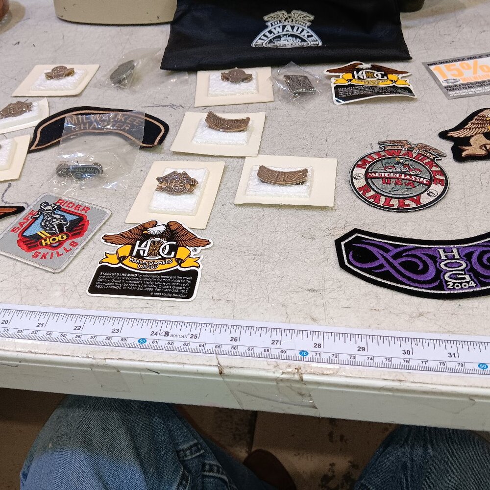 Lot of Harley-Davidson HOG Patches and Pins